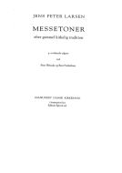 Messetoner efter gammel kirkelig tradition