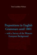 Prepositions in English Grammars until 1801