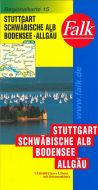 Falk Regionalkarten Deutschland Blad 15: Stuttgart, Schwäbische Alb, Bodensee