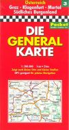 Österreich Generalkarte Blad 3: Graz, Klagenfurt, Murtal, Südliches Burgenland