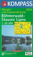 Böhmerwald - Stausee Lipno, Kompass Wander- u. Radwanderkarte 2024