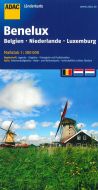 Benelux. Adac Strassenkarte