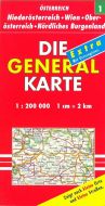 Österreich Generalkarte Extra Blad 1: Niederösterreich/Wien/Oberösterreich/Nördliches burgenland