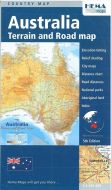 Australia Terrain and Road Map