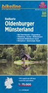 Radkarte Oldenburger Münsterland: Bad Zwischenahn, Cloppenburg, Oldenburg, Vechta, Wildeshausen