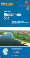 Radkarte Niederrhein Süd: Düsseldorf, Krefeld, Neuss, Grevenbroich, Jülich, Mönchengladbach, Maas, Rhein, Rur