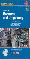 Bremen und Umgebung, Radkarte: Bassum, Delmenhorst, Osterholz-Scharmbeck, Syke, Teufelsmoor, Verden, Worpswede