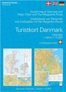 Turistkort Danmark med Margueritruten + bykort