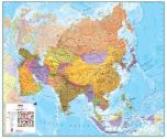 Asia political wall map paper