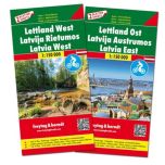 Road &amp; Leisure Map Set Latvia East &amp; West, Lettland Ost &amp; West