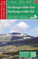 Hardangervidda East Hiking &amp; Cycling Map