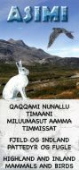 Qaqqami nunallu timaani Miluumasut aamma timmissat/ Fjeld og indland Pattedyr og fugle / Highland and inland Mammals and birds