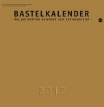 Bastelkalender 17 gold groß 2017