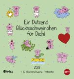 Dutzend Glücksschweine Blinies Postkartenkalender 2018