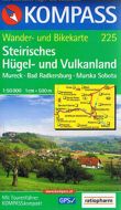 Steirisches Hügel- und Vulkanland, Kompass Wander- und Bikekarte 225