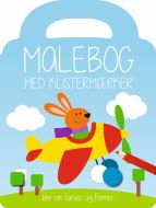 Malebog m/håndtag og stickers: Flyver