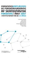 Forskningskortlægning og forskervurdering af skandinavisk forskning i året 2007 i institutioner for de 0-6-årige (førskole