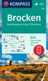 Kompass Wanderkarte 455: Brocken, Nationalpark Harz, Oberharz